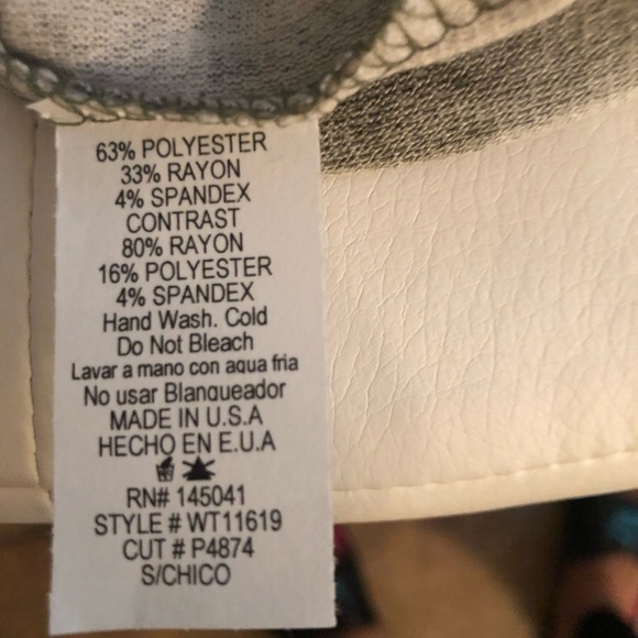 Gray Splash One Shoulder Top - Picture 6 of 6